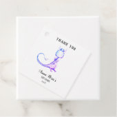 * Blauw Paarse Dragon Schattige Baby shower Dank u Bedankjes Labels (In situ)
