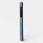 Blauw Paarse Driehoeken Geometrisch Patroon Case-Mate iPhone Case (Achterkant/links)