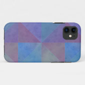 Blauw Paarse Driehoeken Geometrisch Patroon Case-Mate iPhone Case (Achterkant (horizontaal))