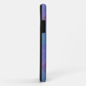 Blauw Paarse Driehoeken Geometrisch Patroon Case-Mate iPhone Case (Achterkant/rechts)