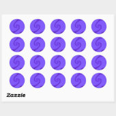 Blauw Paarse Dubbele Spiraal Stickers (Vel)