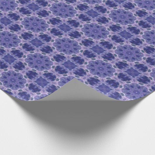 Blauw-Paarse Elegant inpakpapier (Hoek)
