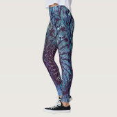 Blauw Paarse Fractale Kunst Leggings (Links)