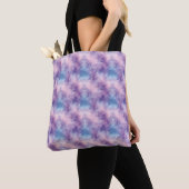 Blauw Paarse Galaxy Textuur Tote Bag (Dichtbij)