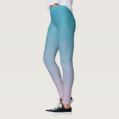 Blauw & Paarse Geometrische Gradiënt Dames Legging (Links)