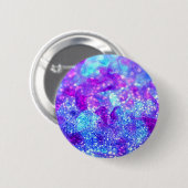 Blauw Paarse glitter Abstract Ronde Button 5,7 Cm (Voorkant /achterkant)