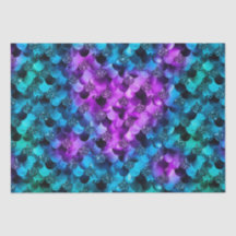 Blauw & Paarse Glitter Oceaan Glamour Zeemeermin S