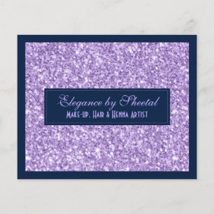 Blauw & Paarse Glitter Textuurprint Flyer