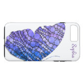 Blauw & Paarse Glitter Vlinder Persoonlijk Case-Mate iPhone Case (Achterkant (Horizontaal))