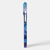 BLAUW & PAARSE GOTISCHE HALLOWEEN VENSTER & KAT Case-Mate iPhone CASE (Achterkant / Links)