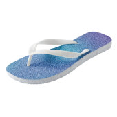 Blauw-Paarse gradiëntglitters, paar van Teenslippers (Schuin)