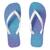 Blauw-Paarse gradiëntglitters, paar van Teenslippers (Voetbed)
