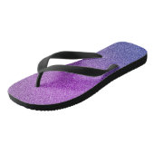 Blauw-Paarse gradiëntglitters, paar van Teenslippers (Schuin)