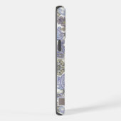  Blauw Paarse Grijs Wit Paisley iPhone Hoesje (Rechterkant)