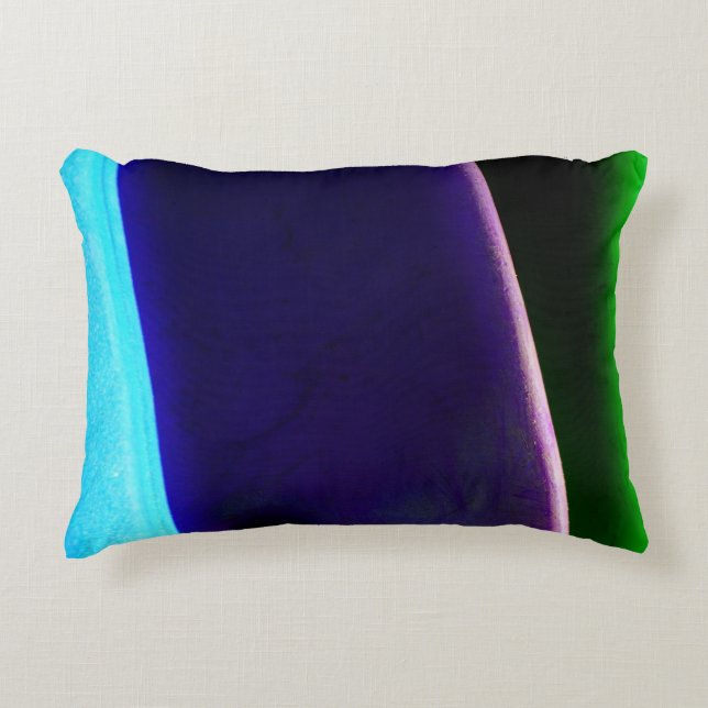 Blauw Paarse Groene gekleurde kussen (Voorkant)