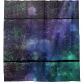 Blauw Paarse Groene Lichten Abstract Douchegordijn (Voorkant)
