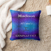 Blauw & Paarse GYMNASTIEK Sierkussen PERSONALISERE (Deken)