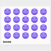 Blauw Paarse Hart Stickers (Vel)