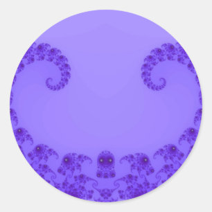Blauw Paarse Hart Stickers