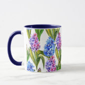 Blauw & Paarse Hyacint Bloemen Mok (Links)