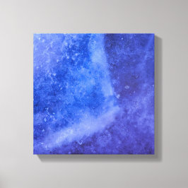 Blauw Paarse IJs Abstracte Kunst Canvas Afdruk