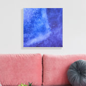 Blauw Paarse IJs Abstracte Kunst Canvas Afdruk (Insitu (Woonkamer))