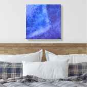 Blauw Paarse IJs Abstracte Kunst Canvas Afdruk (Insitu (Slaapkamer))