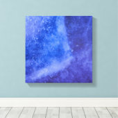 Blauw Paarse IJs Abstracte Kunst Canvas Afdruk (Insitu (Houten vloer))