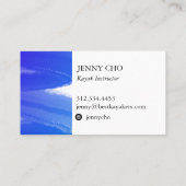 Blauw paarse inktverfband visitekaartje (Achterkant)