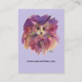BLAUW PAARSE KITTEN, KITTY CAT-PORTRAT VISITEKAARTJE (Achterkant)