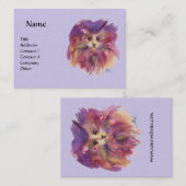 BLAUW PAARSE KITTEN, KITTY CAT-PORTRAT VISITEKAARTJE (Voorkant / Achterkant)