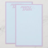 Blauw Paarse Kleine Zakelijke Briefpapier (Voorkant / Achterkant)