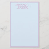 Blauw Paarse Kleine Zakelijke Onderneming Briefpapier (Achterkant)