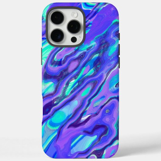 Blauw Paarse Kleurrijke Abstracte Marmeren Textuur Case-Mate iPhone Case (Achterkant)
