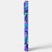 Blauw Paarse Kleurrijke Abstracte Marmeren Textuur Case-Mate iPhone Case (Achterkant / Links)