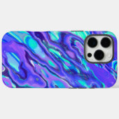 Blauw Paarse Kleurrijke Abstracte Marmeren Textuur Case-Mate iPhone Case (Achterkant (horizontaal))