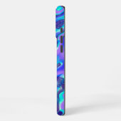 Blauw Paarse Kleurrijke Abstracte Marmeren Textuur iPhone Hoesje (Linkerkant)