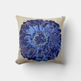 Blauw & Paarse Madelief (Maarts viooltje) Worp Kus Kussen