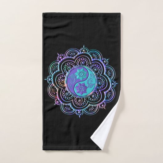 Blauw & Paarse Mandala Handdoek (Handdoek)