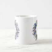 Blauw & Paarse Mooie Wildflowers Krans Custom Koffiemok (Center)