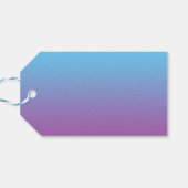 Blauw & Paarse Ombre Cadeaulabel (Achterkant Horizontaal)