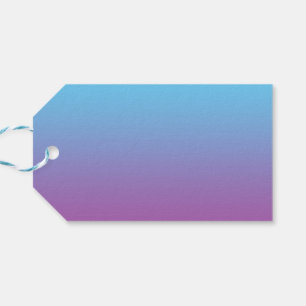 Blauw & Paarse Ombre Cadeaulabel