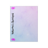 Blauw Paarse Ombre Grappige Engel Kat Kinder Schet Notitieblok (Linkerzijde)