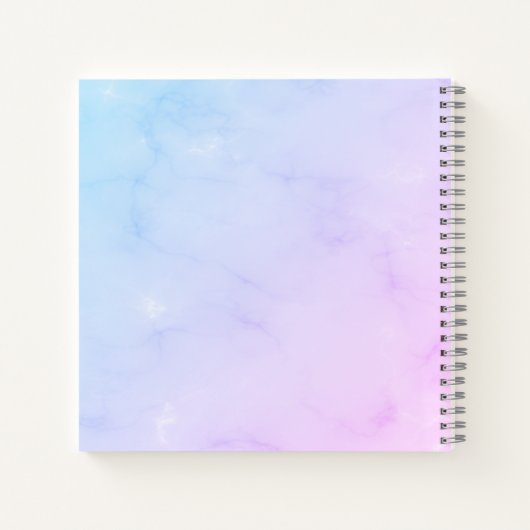 Blauw Paarse Ombre Grappige Engel Kat Schetsboek Notitieboek (Achterkant)