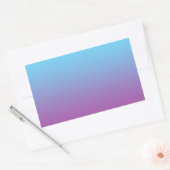 Blauw & Paarse Ombre Rechthoekige Sticker (Envelop)
