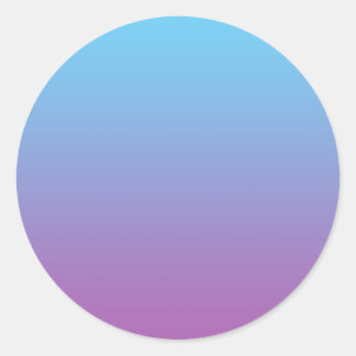 Blauw & Paarse Ombre Ronde Sticker