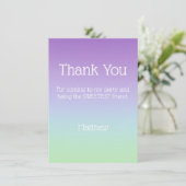 Blauw Paarse Regenboog Jongen Bedanktkaart Kaart (Staand voorkant)