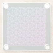 Blauw Paarse Roze Abstract Glazen Onderzetter (Achterkant)