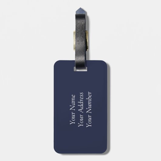 Blauw Paarse & Roze Cirkels Monogram Bagagelabel (Achterkant verticaal)