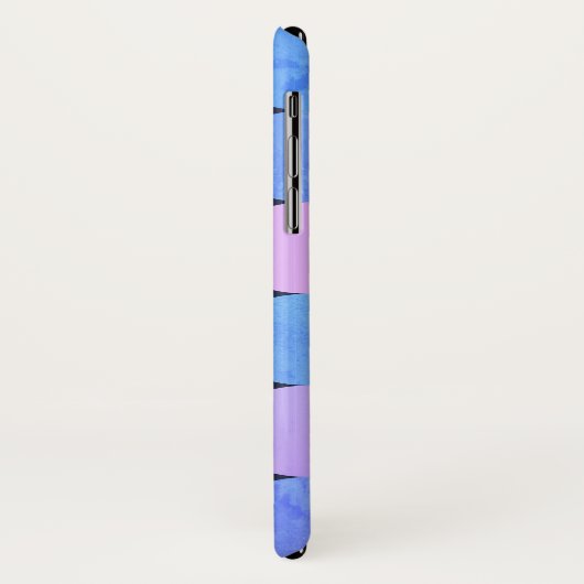 Blauw Paarse & Roze Cirkels Monogram Case-Mate iPhone Case (Achterkant/links)